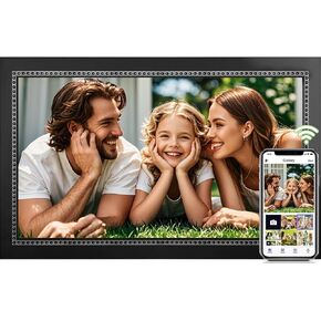 إطار الصورة الرقمية 15.6 "إطار صور رقمي كبير 1920 × 1080 شاشة تعمل باللمس HD ، تم إنشاؤها في ذاكرة 32 جيجابايت ، ومشاركة الصور ومقاطع الفيديو عبر تطبيق Biuframe ، وهدية للأصدقاء والعائلة in Kuwait