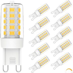 G9 LED LED Dimmable ، 2700k دافئ أبيض ، T4 ثريا المصابيح G9 BI دبوس الخزون ، G9 BASE BULB 120V 400 LUMEN 360 ° زاوية شعاع ، G9 المصابيح الكهربائية 4W مكافئة 40 واط ، 5Pack in Kuwait