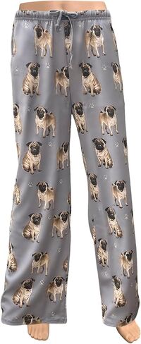 E & S Imports Women's Pug Dog Lounge Pants - Pajama Pants Pajama Bottoms - Large in Saudi Arabia