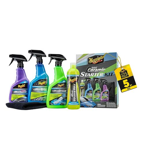 Meguiar's Ultimate Ceramic Coating Kit - Premium Kit for Cars Delivers Ultra-Durable Ceramic Protection with High Water Beading Action, Increased Gloss and Slickness, and Premium Microfiber Towels in Kuwait