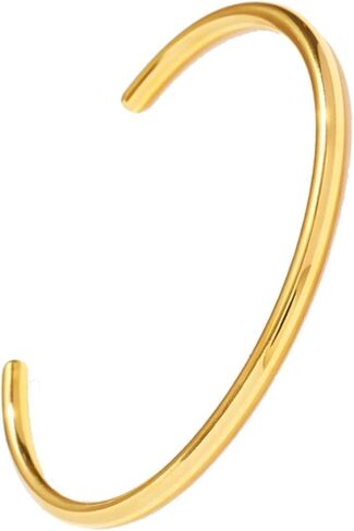 MILAKOO Irregular Bangle Bracelet for Women Stainless Steel Minimalist Statement Jewelry Teardrop Cuff in Saudi Arabia
