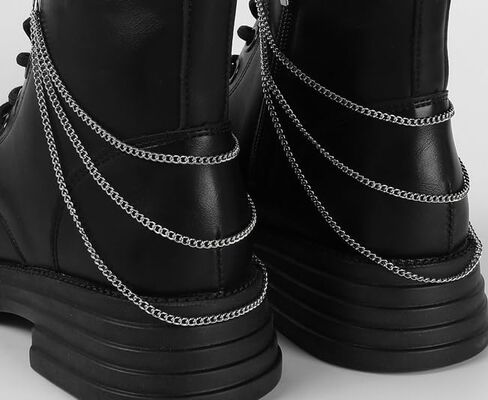 Boot Shoe Accessories for Women Men Layered Shoe Chain Y2k Charms Men Shoelace Charms Chain for Pant Jean Chains Y2k Bag Accessories Womens Girls Gothic Chains for Boots 1 Pair in Saudi Arabia