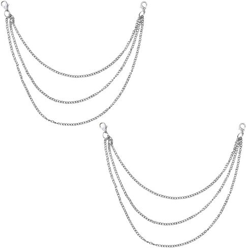 Boot Shoe Accessories for Women Men Layered Shoe Chain Y2k Charms Men Shoelace Charms Chain for Pant Jean Chains Y2k Bag Accessories Womens Girls Gothic Chains for Boots 1 Pair in Saudi Arabia