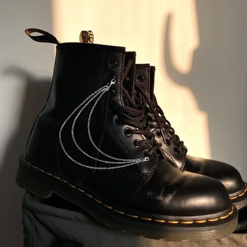 Boot Shoe Accessories for Women Men Layered Shoe Chain Y2k Charms Men Shoelace Charms Chain for Pant Jean Chains Y2k Bag Accessories Womens Girls Gothic Chains for Boots 1 Pair in Saudi Arabia