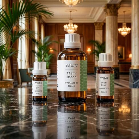 مانهاتن بيتش – ميامي بيتش، زيت موزع الروائح من ماي واي مستوحى من فندق ذا 1 هوتيل ميامي سينت – زيت عطري فاخر لموزعي الروائح – للناشرين بالموجات فوق الصوتية وبدون ماء – 10 مل in Kuwait