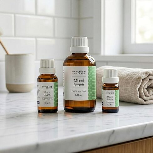 مانهاتن بيتش – ميامي بيتش، زيت موزع الروائح من ماي واي مستوحى من فندق ذا 1 هوتيل ميامي سينت – زيت عطري فاخر لموزعي الروائح – للناشرين بالموجات فوق الصوتية وبدون ماء – 10 مل in Kuwait