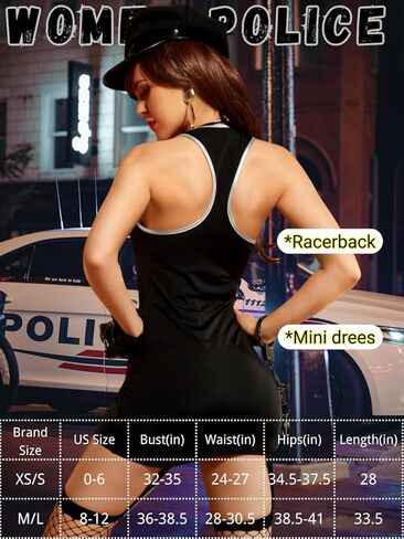 Sexy Cop Costumes,Police Officer Costume For Women,8 Piece Halloween Cosplay Outfits in Saudi Arabia