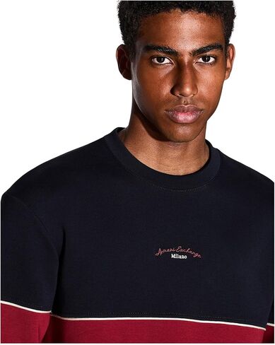 Armani Exchange mens Color Blocked Crewneck Sweatshirt in Saudi Arabia