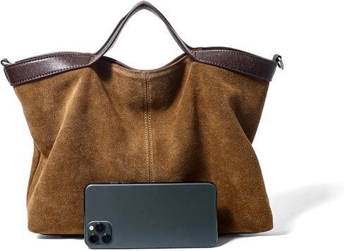 Dreubea Womens Suede Leather Shoulder Handbag Top-handle Crossbody Purse in Saudi Arabia