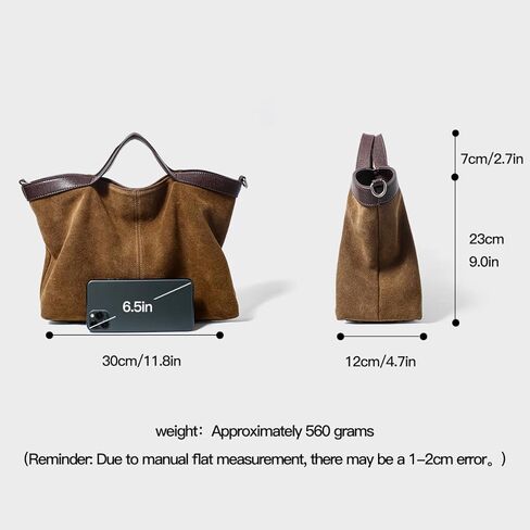 Dreubea Womens Suede Leather Shoulder Handbag Top-handle Crossbody Purse in Saudi Arabia