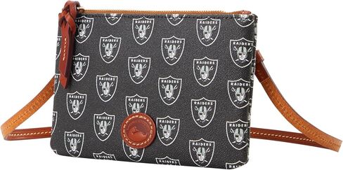 Dooney & Bourke Handbag, NFL Raiders Top Zip Crossbody | Black in Saudi Arabia