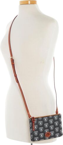 Dooney & Bourke Handbag, NFL Raiders Top Zip Crossbody | Black in Saudi Arabia