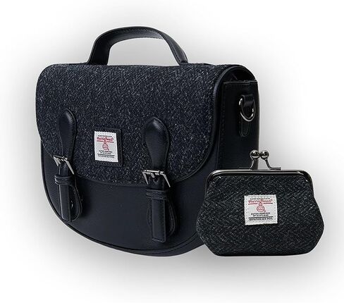 Islander Set from Harris Tweed Mini Cobble Satchel & Coin Purse Present (Chestnut Blue Tartan) in Saudi Arabia