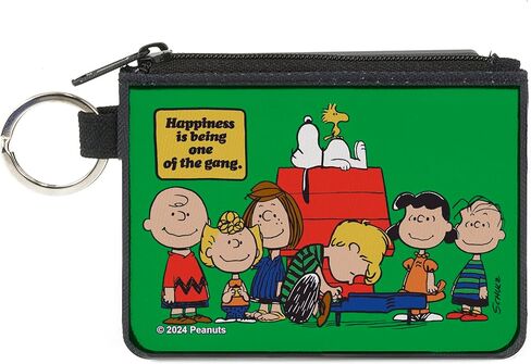 Buckle-Down Peanuts Wallet, Coin Purse, Peanuts Gang 75th Hapiness Is Being One of the Gang Pose Green, Canvas in Saudi Arabia