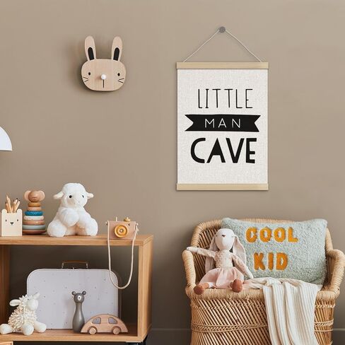 Little Man Cave Sign Poster Hanger Frame 12x16 Inch, Boys Room Decor, Retro Black and White Wall Art Decor for Boy Room Bedroom Playroom in Saudi Arabia