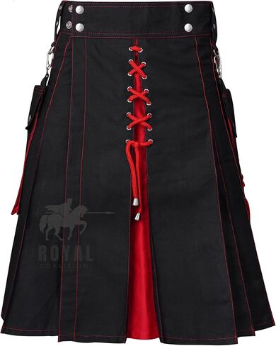 Men's Scottish Utility Kilt Modern Two Tone Cotton Sports Kilts in Saudi Arabia