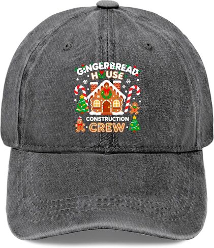 قبعة Gingerbread House Constructions Crew للنساء كلاسيكية مغسولة ومتعثرة in Saudi Arabia