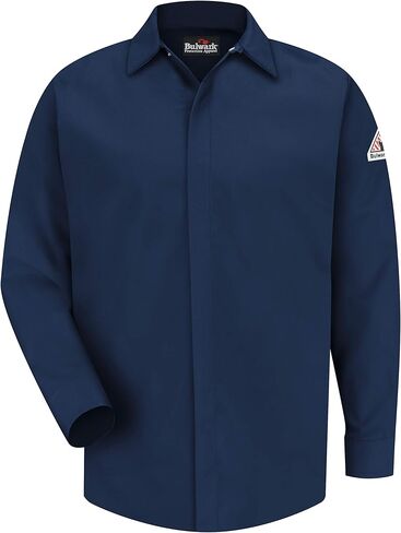 Bulwark FR Mens Midweight Fr Pocketless Concealed-Gripper Work Shirt in Saudi Arabia