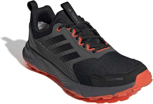 adidas Men's Terrex Tracefinder 2 Climaproof Trail Running, Black/Black/Semi Impact Orange, 10.5 in Saudi Arabia