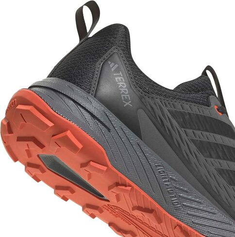 adidas Men's Terrex Tracefinder 2 Climaproof Trail Running, Black/Black/Semi Impact Orange, 10.5 in Saudi Arabia