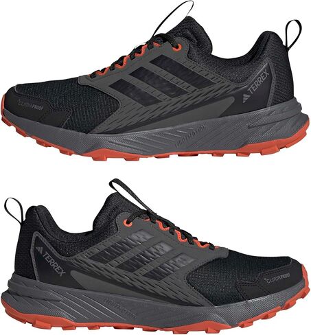 adidas Men's Terrex Tracefinder 2 Climaproof Trail Running, Black/Black/Semi Impact Orange, 10.5 in Saudi Arabia