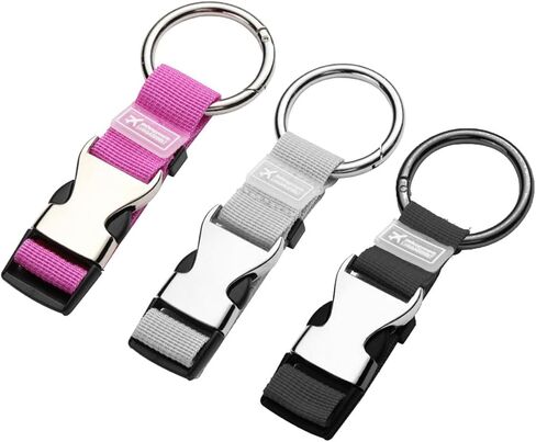Luggage Strap with Jacket Gripper, Hands-Free Travel Accessory for Carrying Extra Bags, Adjustable Suitcase Belt, Baggage Holder (Black) in Saudi Arabia