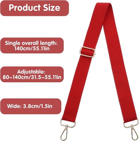 8 Pack Wide Purse Strap Replacement Shoulder Crossbody Straps with Metal Clip Adjustable Canvas Bag Handbag for Women in Saudi Arabia