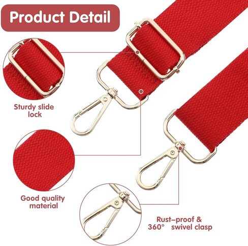8 Pack Wide Purse Strap Replacement Shoulder Crossbody Straps with Metal Clip Adjustable Canvas Bag Handbag for Women in Saudi Arabia