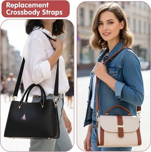 8 Pack Wide Purse Strap Replacement Shoulder Crossbody Straps with Metal Clip Adjustable Canvas Bag Handbag for Women in Saudi Arabia