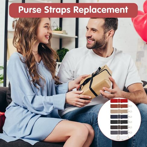 8 Pack Wide Purse Strap Replacement Shoulder Crossbody Straps with Metal Clip Adjustable Canvas Bag Handbag for Women in Saudi Arabia
