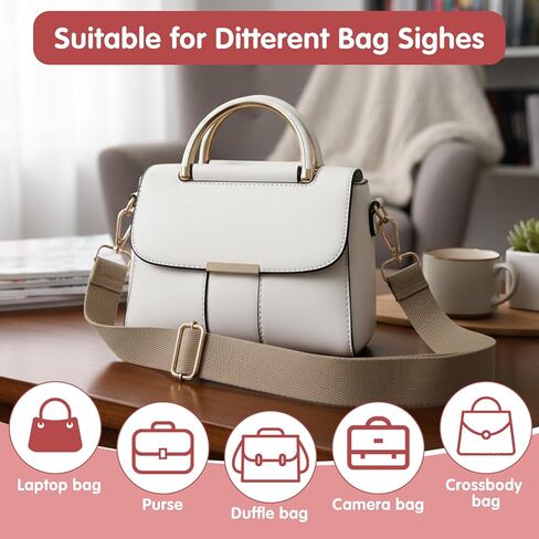 8 Pack Wide Purse Strap Replacement Shoulder Crossbody Straps with Metal Clip Adjustable Canvas Bag Handbag for Women in Saudi Arabia