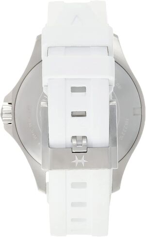 Hamilton Khaki Navy Scuba Quartz Women's Watch, 37mm Stainless Steel Case, Swiss Made, White Dial Analog Wrist Watch for Women, 100m Waterproof, Sapphire Crystal, Rubber Strap in Saudi Arabia