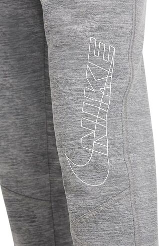 بنطال تدريب مدبب برسومات جرافيك للأطفال الكبار (للأولاد) من Nike Therma-FIT (صغير، رمادي دخاني/هيذر) in Saudi Arabia