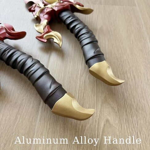 Anime All Metal Jinwoo Demon King Baran's Dual Swords Two Piece Set with Display Plaque for Collection, Cosplay in Saudi Arabia