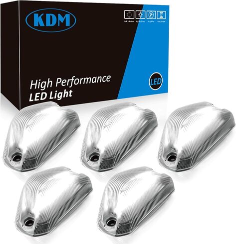 KDM Clear Lens Housing with White Led Bulb Cab Roof Top Marker Lights assembly Fit for 2014-2023 Dodge ram ProMaster 1500 1500 2500 3500 Pick up Truck Van，Mounted Running Clearance Lamp,5Pcs Pack in Kuwait