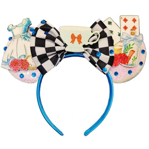 Mouse Ears Headbands - Skirt Bows Ears Hairband for Women Glitter Dive in Wonderland Themed Events Birthday Party Decorations Hair Accessoire in Saudi Arabia