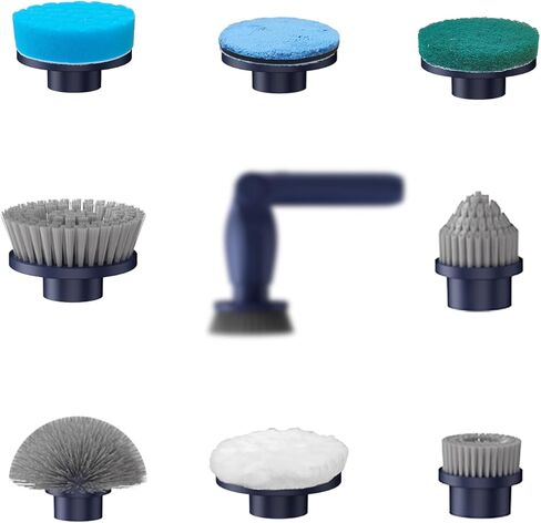 Lebein YMG-818/820 رؤوس فرشاة الغش الكهربائية تدورات ، 8pcs مجموعة ملحقات الفرشاة الإضافية لـ YMG-818/820 فرشاة التنظيف اللاسلكي فقط-فغرة غير متضمنة (رؤوس فرشاة YMG-Black) in Kuwait