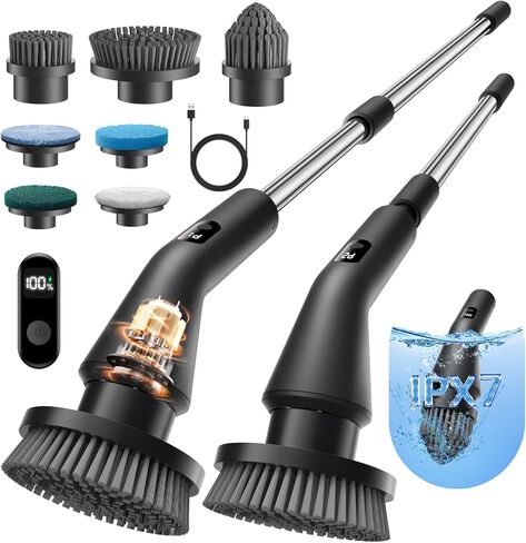 Lebein YMG-818/820 رؤوس فرشاة الغش الكهربائية تدورات ، 8pcs مجموعة ملحقات الفرشاة الإضافية لـ YMG-818/820 فرشاة التنظيف اللاسلكي فقط-فغرة غير متضمنة (رؤوس فرشاة YMG-Black) in Kuwait