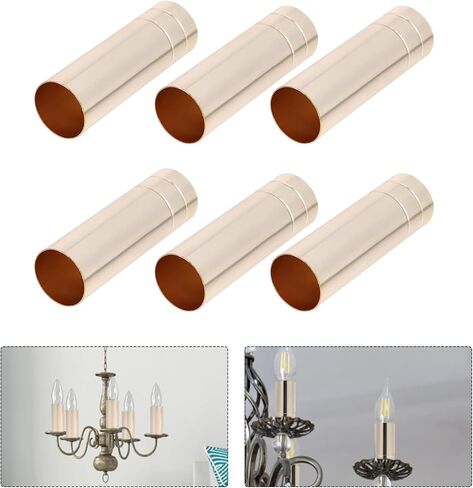 VOSAREA 6pcs Chandelier Light Base Sleeve Ceiling Light Cover for Crystal Chandeliers Replacement Parts in Saudi Arabia