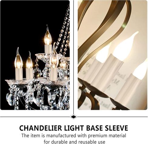 VOSAREA 6pcs Chandelier Light Base Sleeve Ceiling Light Cover for Crystal Chandeliers Replacement Parts in Saudi Arabia