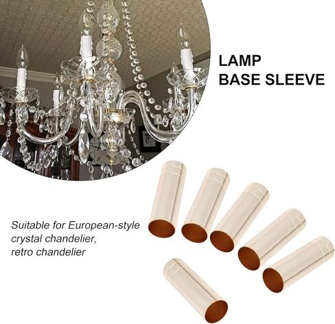 VOSAREA 6pcs Chandelier Light Base Sleeve Ceiling Light Cover for Crystal Chandeliers Replacement Parts in Saudi Arabia