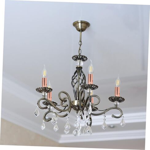 DECHOUS 6Pcs Teardrop Design Chandelier Candle Sleeves Candle Socket Covers for Candelabra Base Stylish Replacement for Older Chandeliers Enhance Lighting in Saudi Arabia