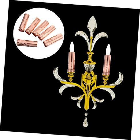 DECHOUS 6Pcs Teardrop Design Chandelier Candle Sleeves Candle Socket Covers for Candelabra Base Stylish Replacement for Older Chandeliers Enhance Lighting in Saudi Arabia