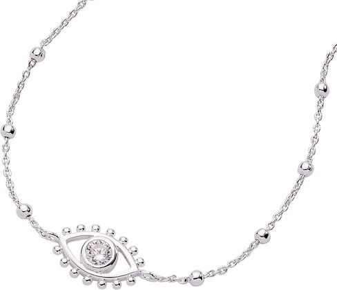 Alex and Ani Evil Eye Inline Bracelet, Shiny Silver in Saudi Arabia