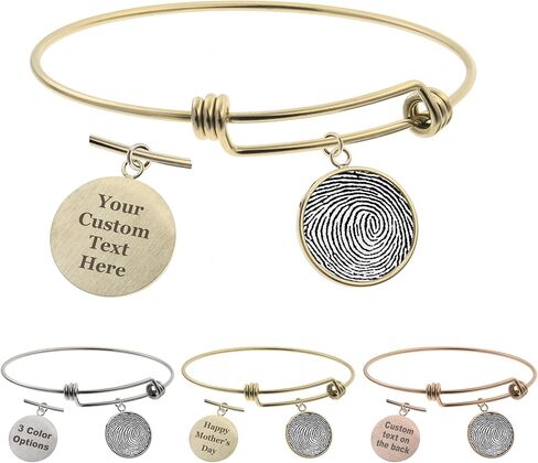 Personalized Picture Bracelet Custom Photo Bangle Text Name Engraved Chain Bracelet Charm 14K Rose Gold Silver Tone Mother's Day Anniversary Birthday Graduation Christmas Gift in Saudi Arabia