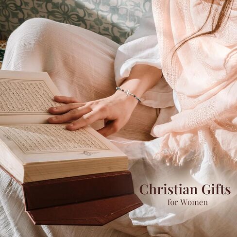Cross Beaded Bracelet Gifts for Women: Christian Gifts for Women - Birthday Christmas Bracelet Gift for Friends Daughter Mom Sister in Christ Niece - Confirmation Baptism Easter Gift in Saudi Arabia