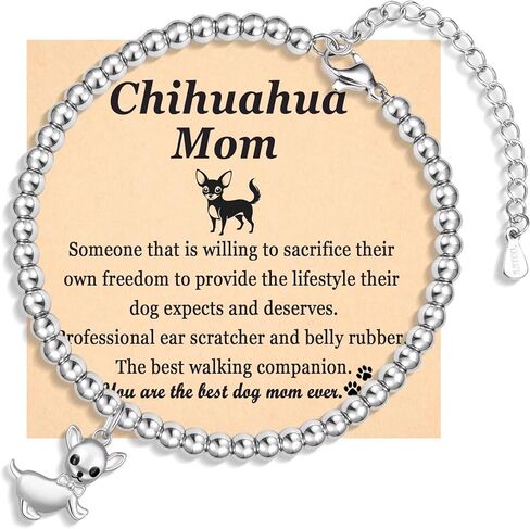 Dog Mom Gifts for Women Bracelet Best Dog Lovers Jewelry for Birthday, Christmas Stocking Stuffers, Anniversary, Mothers Day in Saudi Arabia