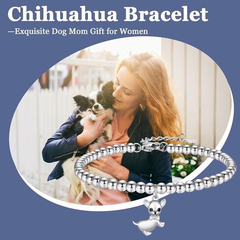 Dog Mom Gifts for Women Bracelet Best Dog Lovers Jewelry for Birthday, Christmas Stocking Stuffers, Anniversary, Mothers Day in Saudi Arabia