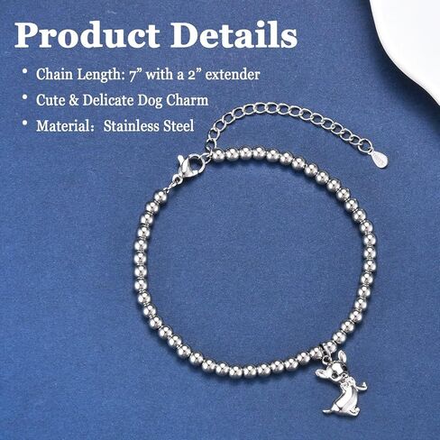 Dog Mom Gifts for Women Bracelet Best Dog Lovers Jewelry for Birthday, Christmas Stocking Stuffers, Anniversary, Mothers Day in Saudi Arabia