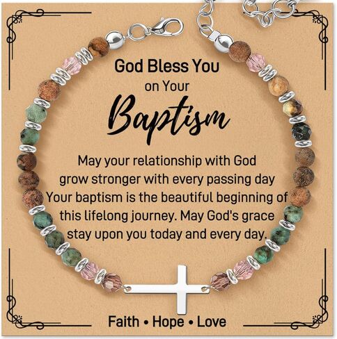 Cross Beaded Bracelet Gifts for Women: Christian Gifts for Women - Birthday Christmas Bracelet Gift for Friends Daughter Mom Sister in Christ Niece - Confirmation Baptism Easter Gift in Saudi Arabia